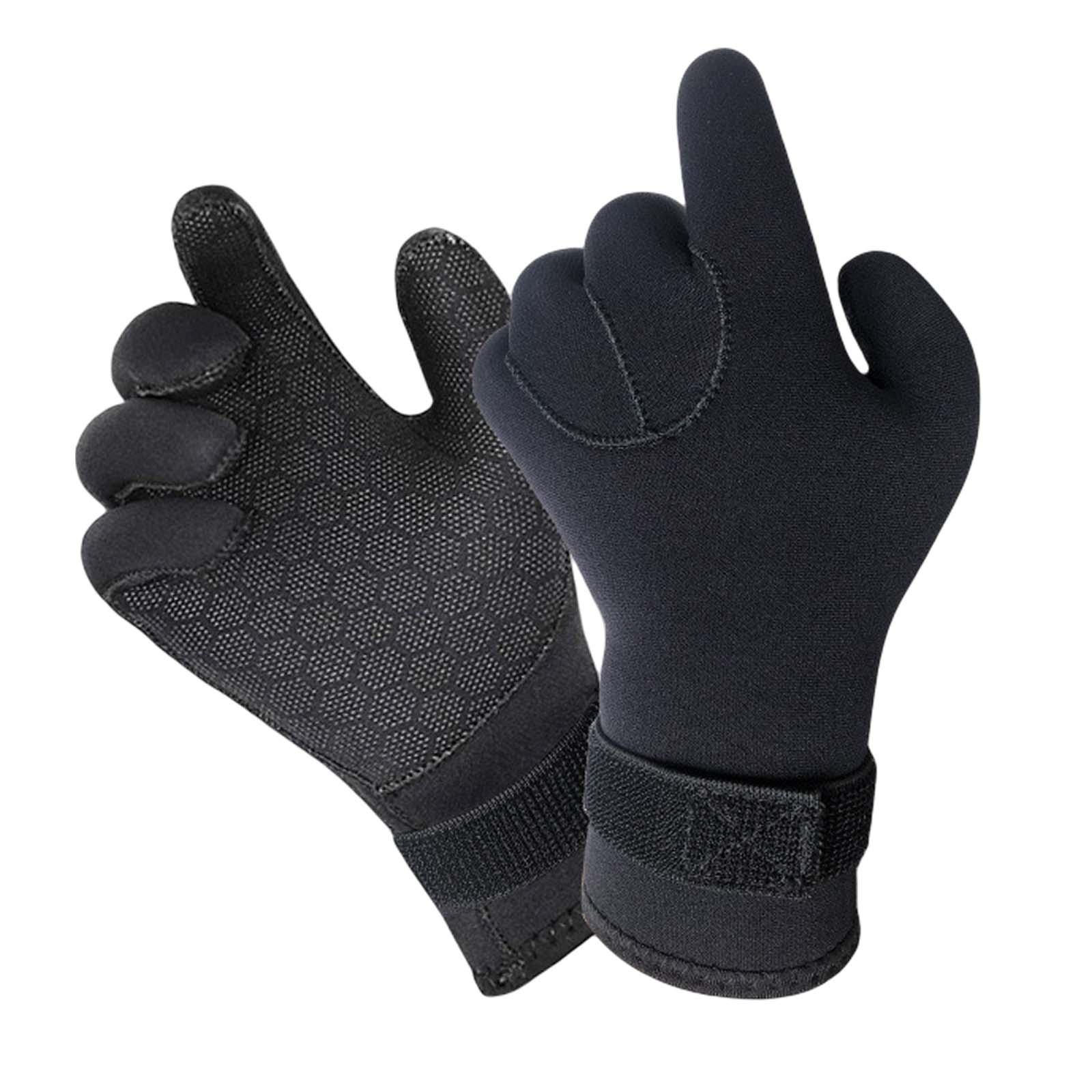 Aquatic Sports And Scuba - Five Finger Neoprene Dive Gloves Adjustable