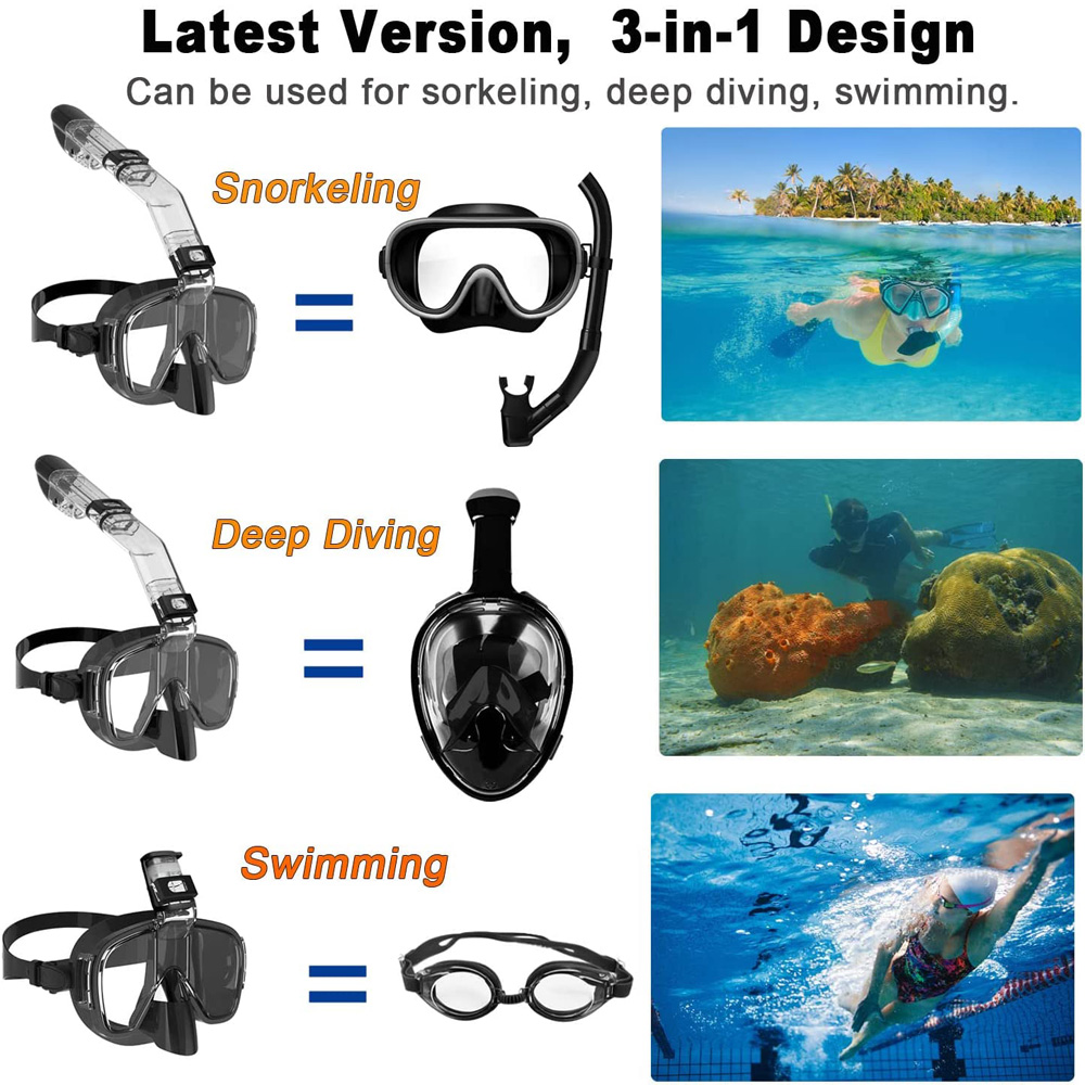 Diving Masks Foldable Anti-Fog - Freediving Mask Set review and price