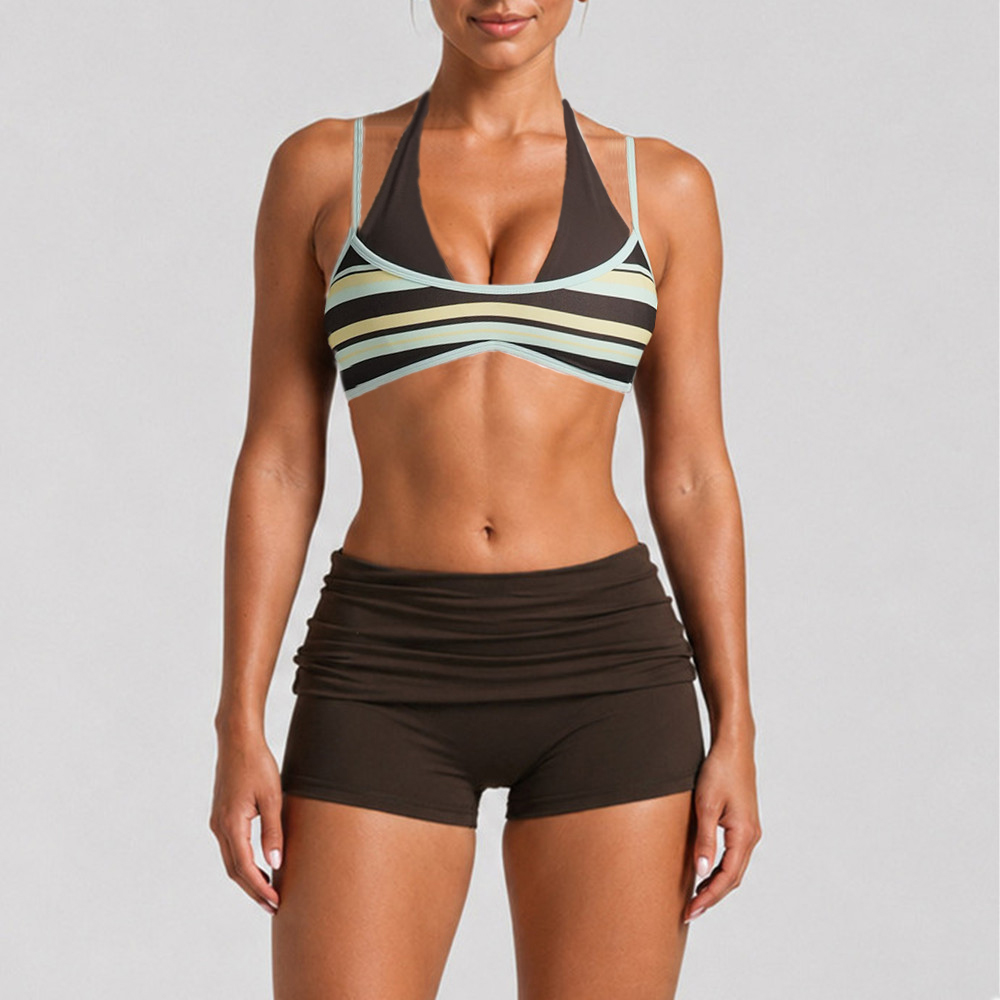 Pad Women Block Dot Halter Dou - Aquatic Sports Bra review and price